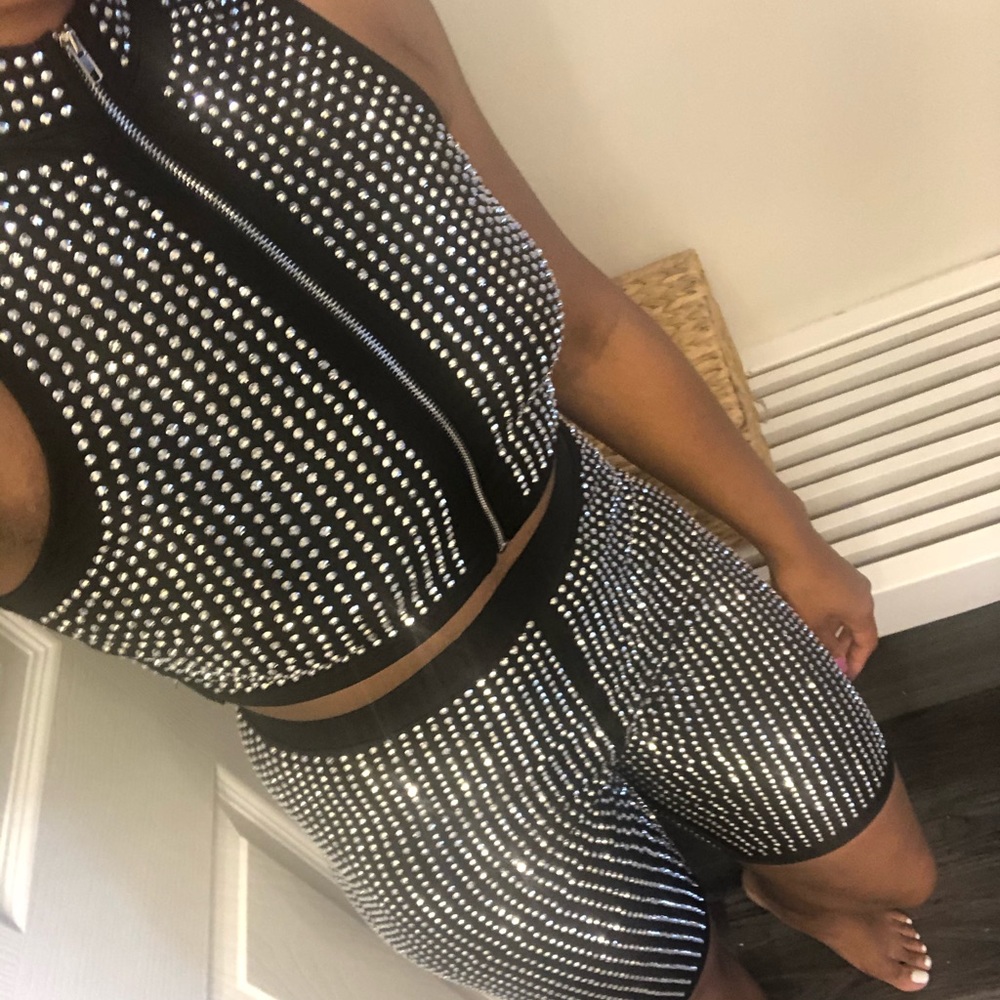 COPY - Rhinestone two piece set - Picture 2 of 3